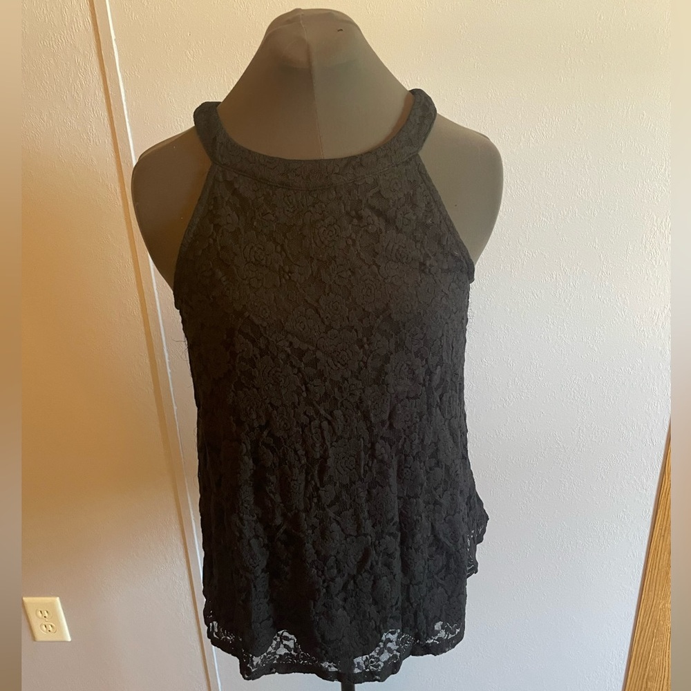 Torrid Lace Halter Top with Keyhole Back